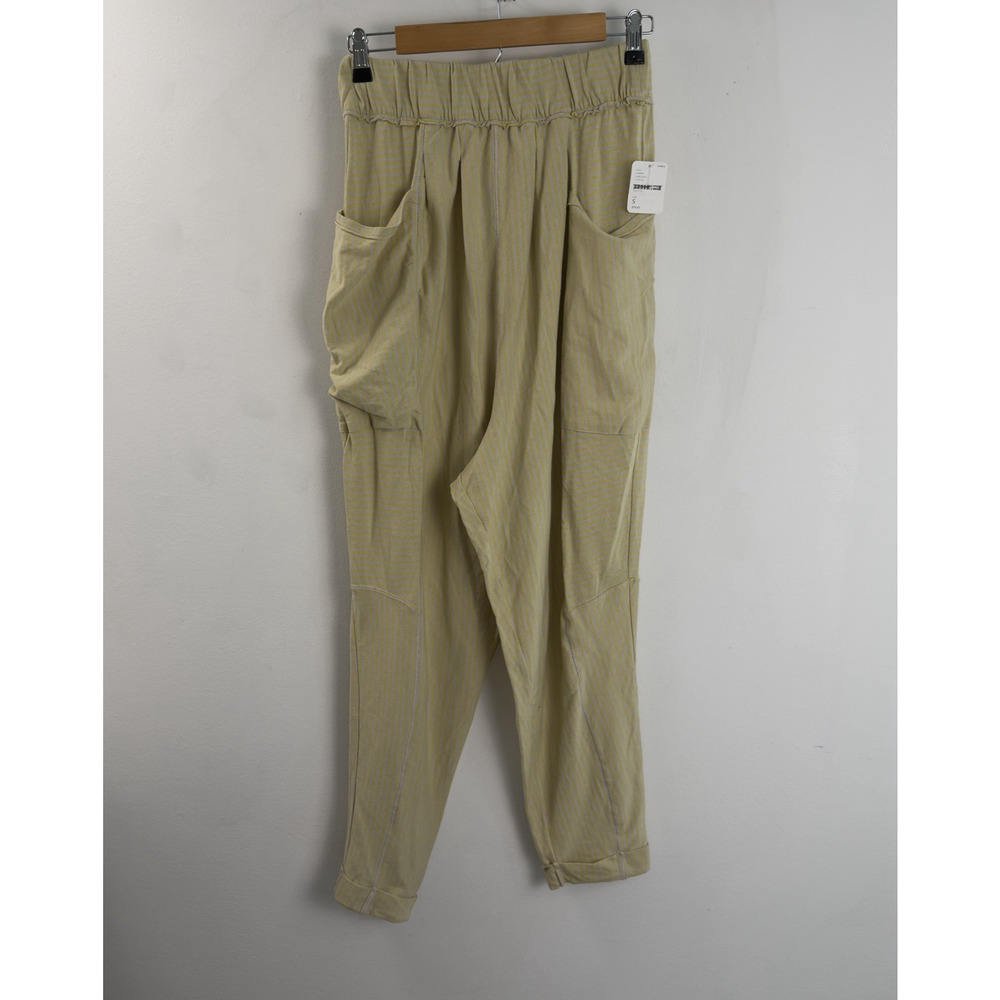 FREE PEOPLE Women's Runyon Oversized Stripe Pants Harem Tie Elastic Small